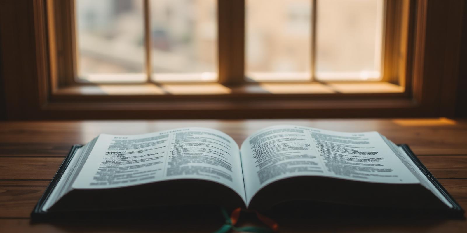 Open Bible by a window